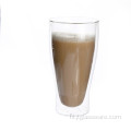कॉफी के लिए डबल स्तरित बोरोसिलिकेट चश्मा